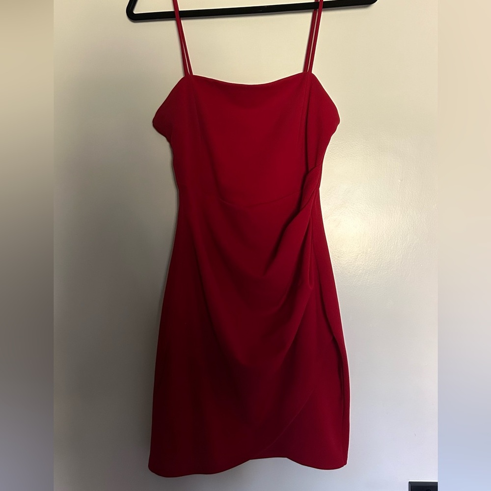 Windsor Red Spaghetti Strap Mini Dress
